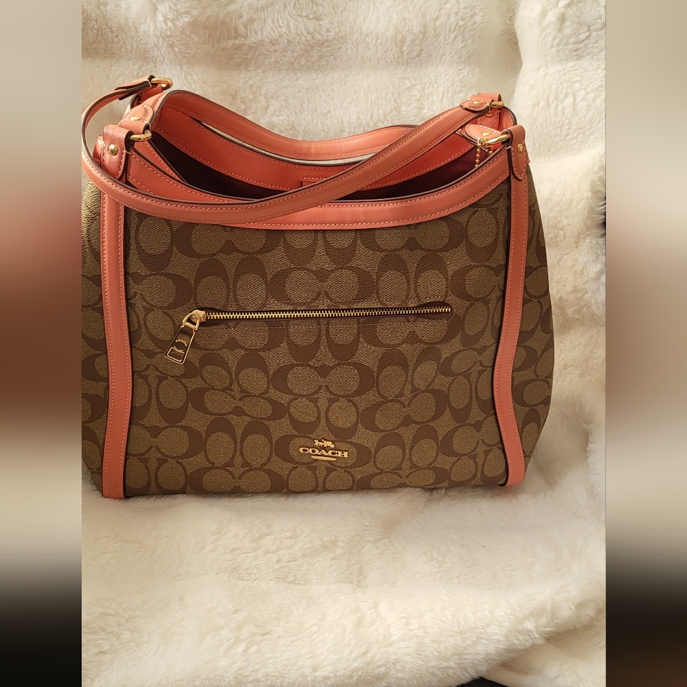Coach Dark Brown Shoulder Bag with Gold Hardware - Picture 4 of 7